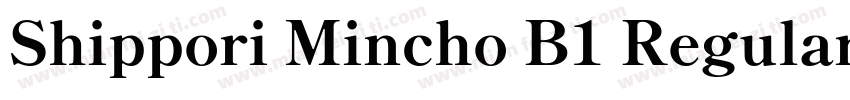 Shippori Mincho B1 Regular字体转换